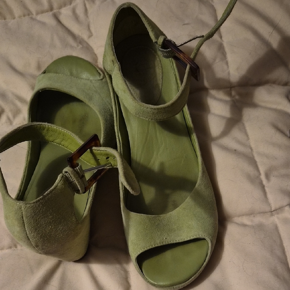 Johnston & Murphy Green Women's Heels